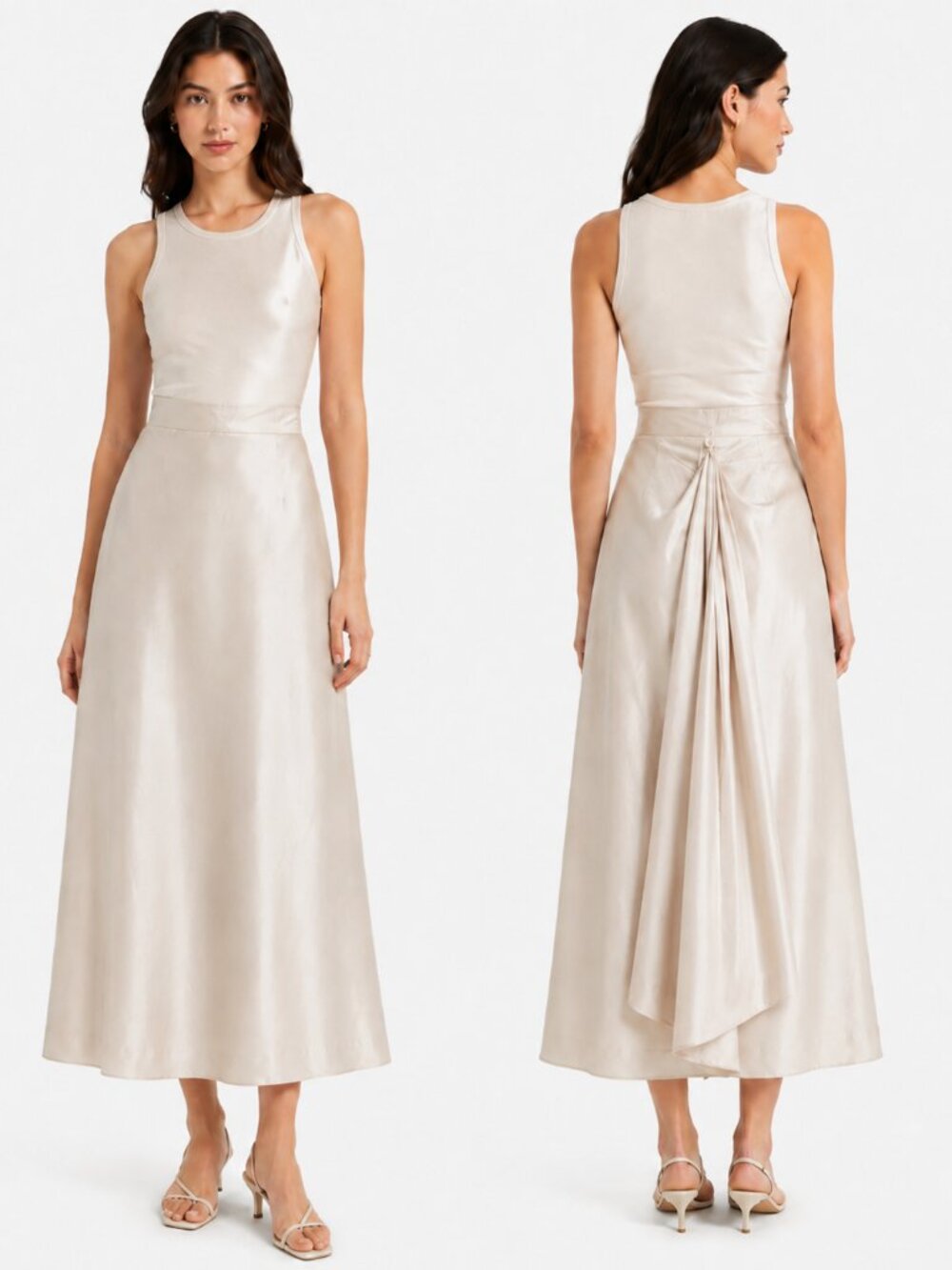 Vera Wang Women's Cream Skirt Size 6